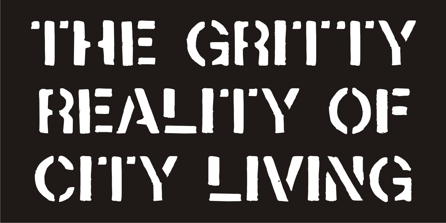 Crude Stencil Font Poster #3