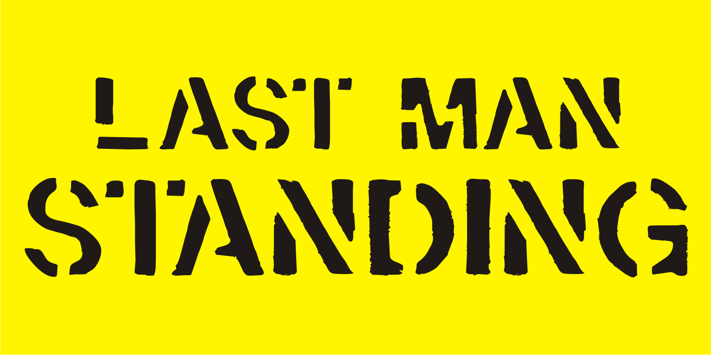 Crude Stencil Font Poster #4