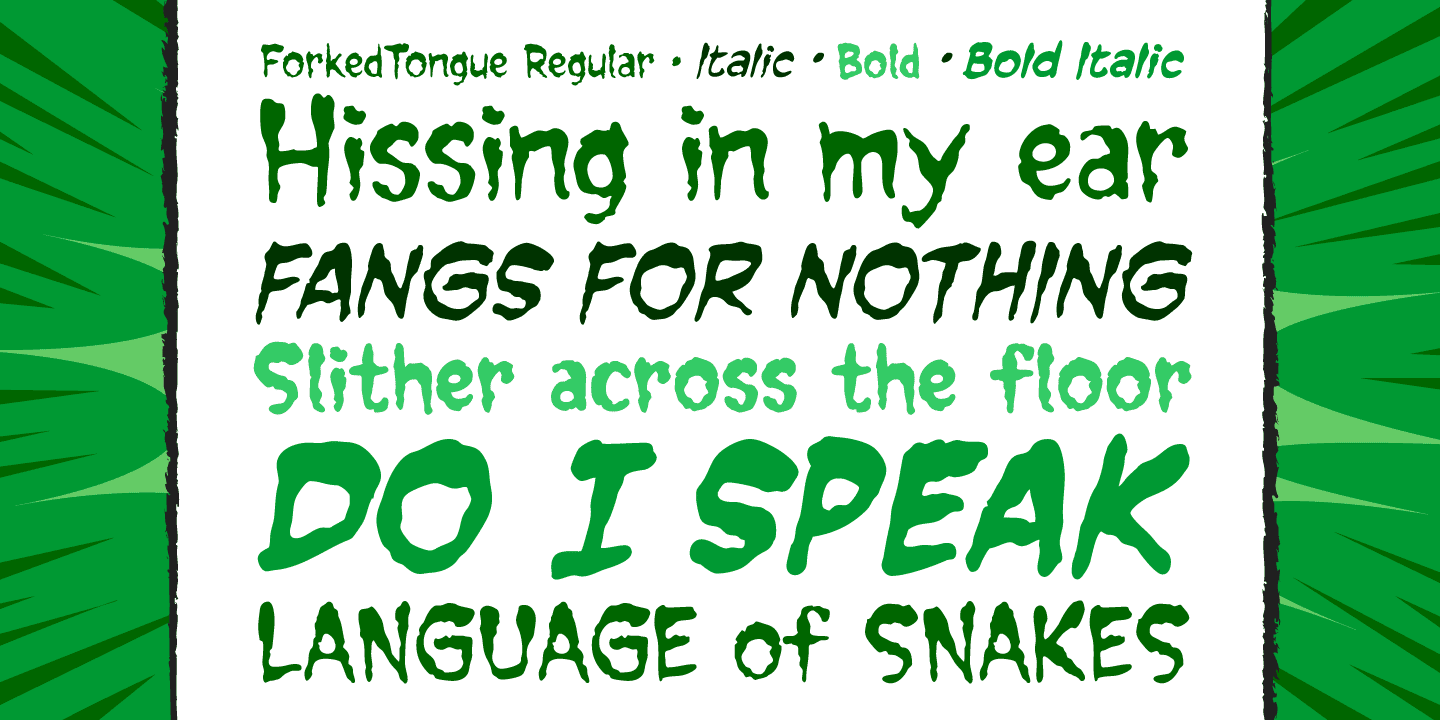 Forked Tongue Font Poster #1