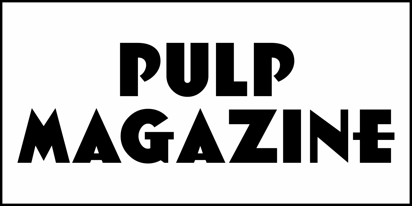 Pulp Magazine Font Poster #1