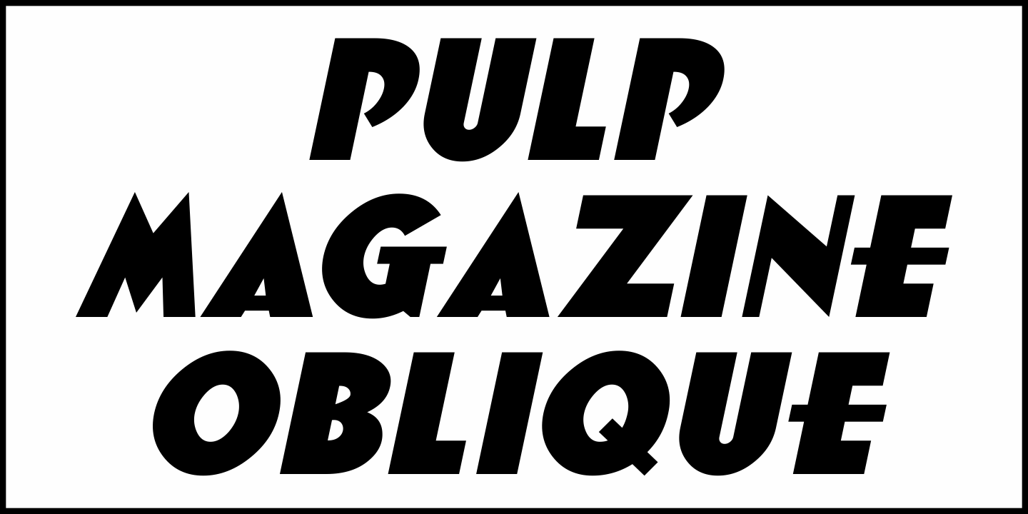 Pulp Magazine Font Poster #1