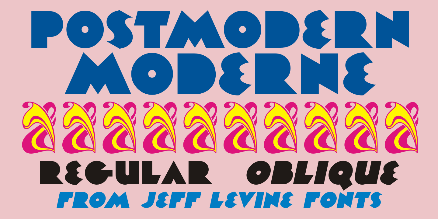 Postmodern Moderne Font Poster #1