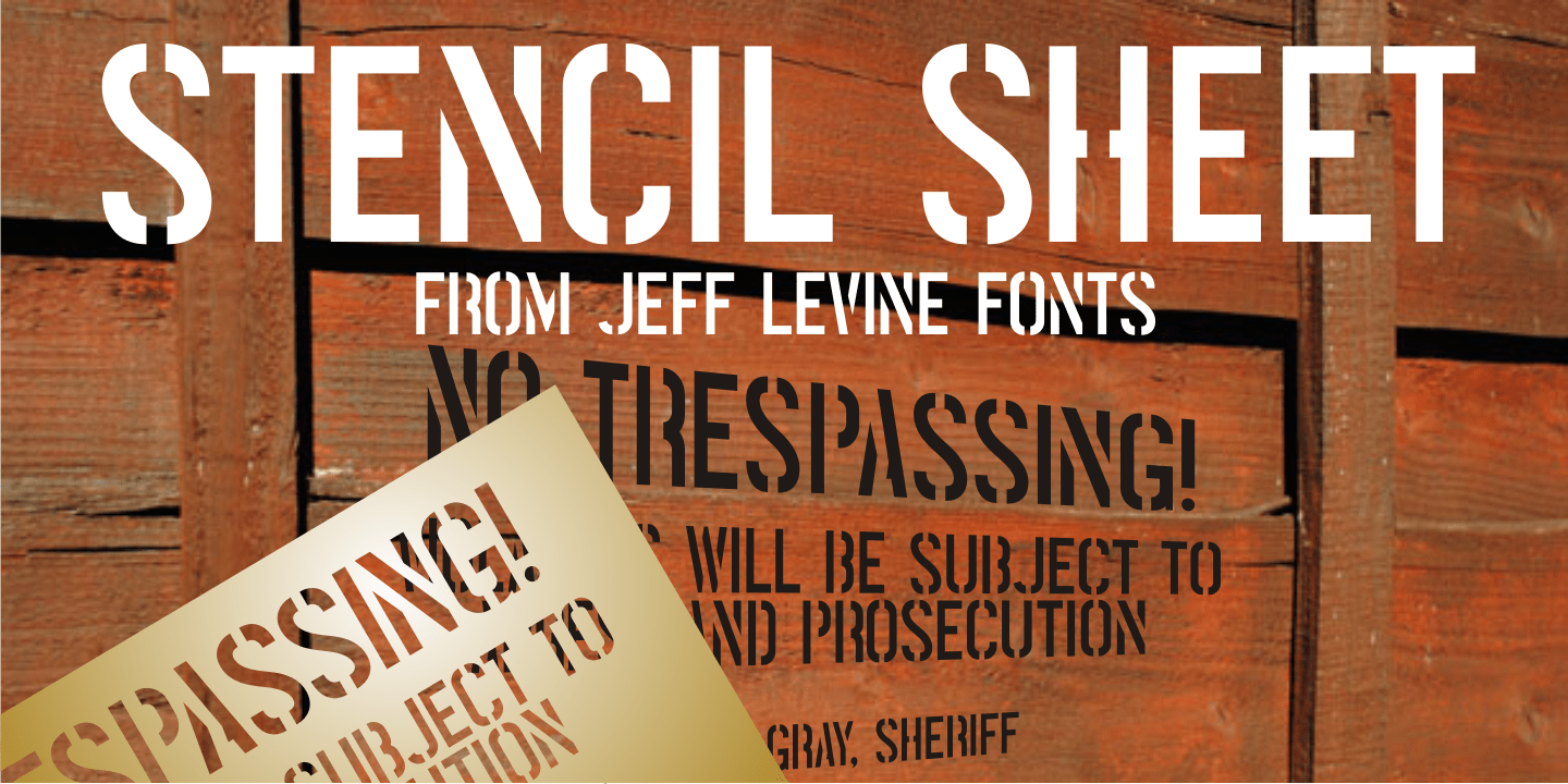 Stencil Sheet Font Poster #1