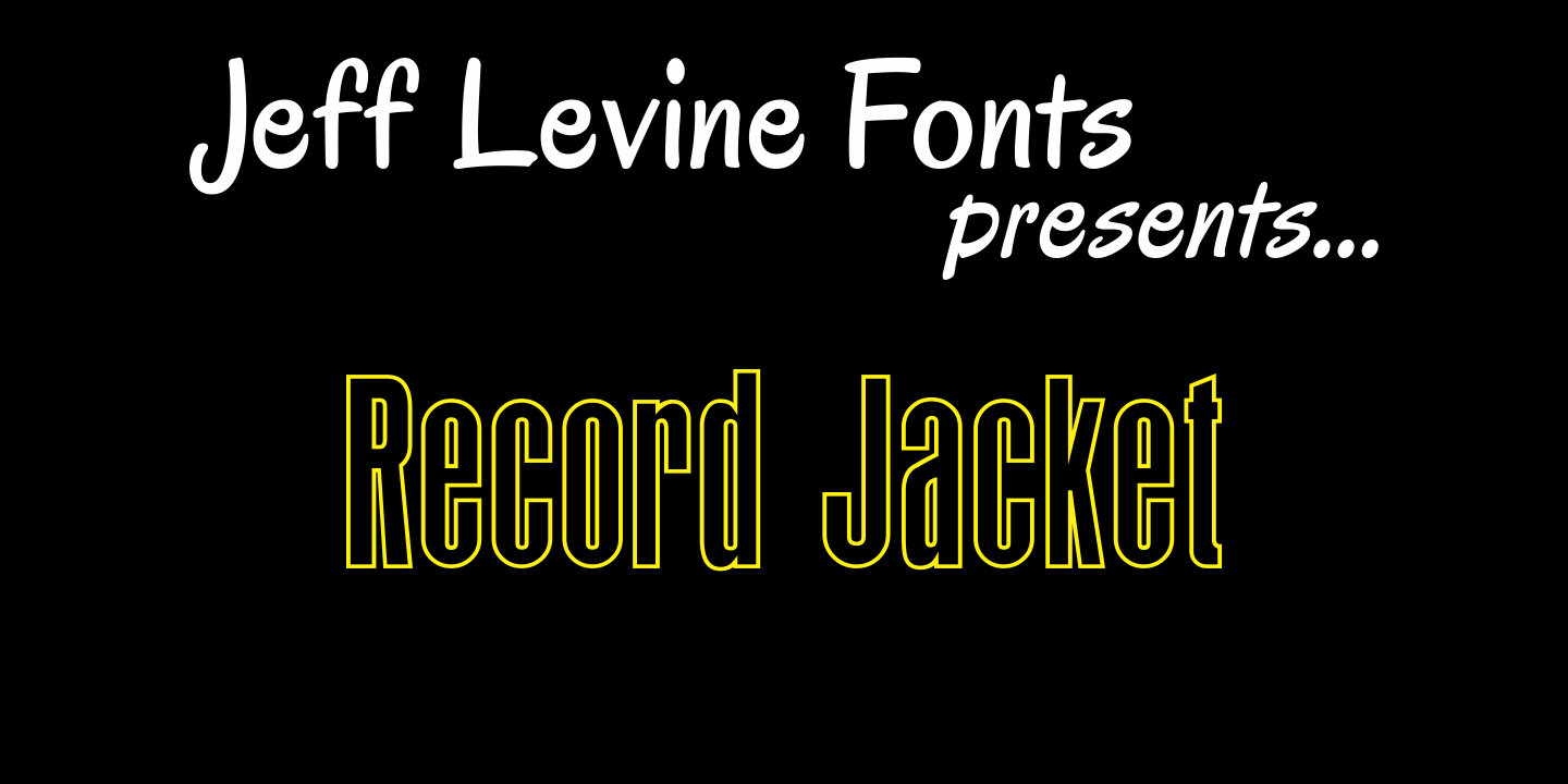 Record Jacket Font Family Poster
