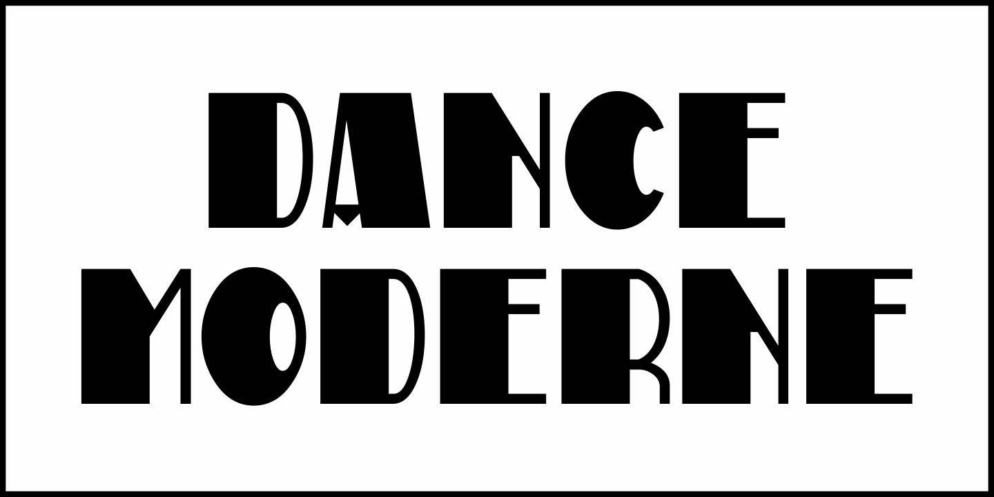 Dance Moderne Font Poster #1
