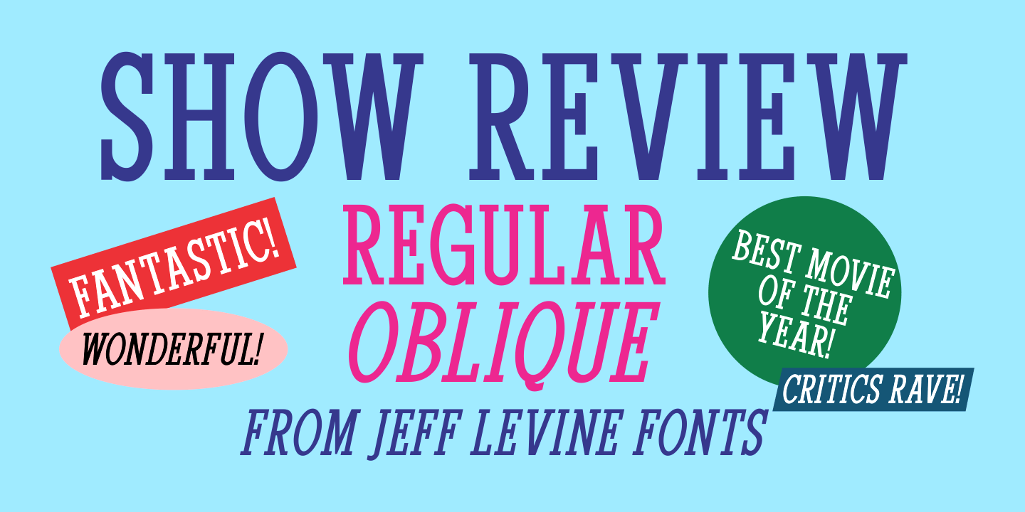 Show Review Font Family Poster