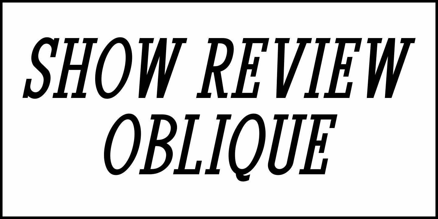Show Review Font Poster #1