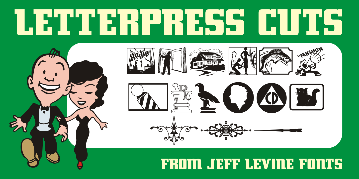 Letterpress Cuts Font Poster #1