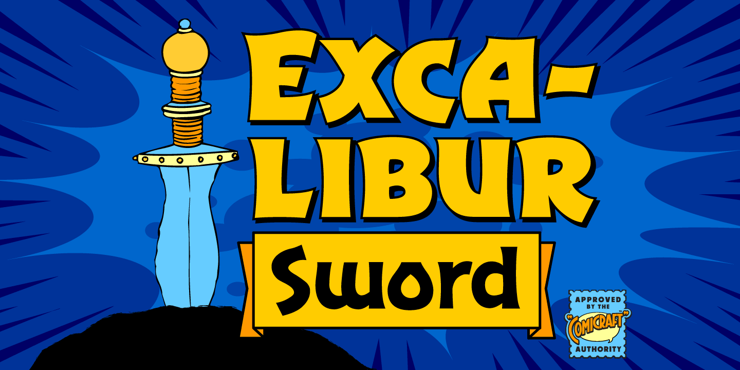 Excalibur Sword Font Poster #1