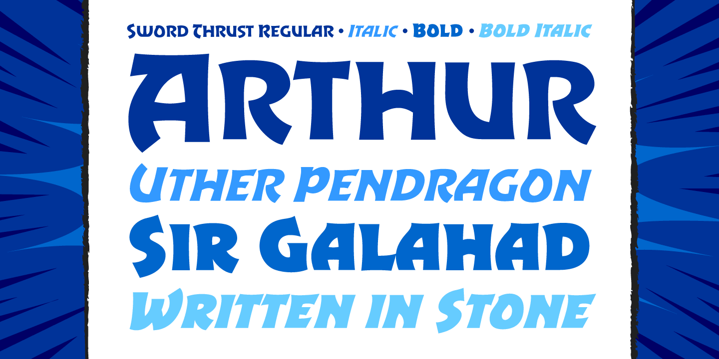 Excalibur Sword Font Poster #1