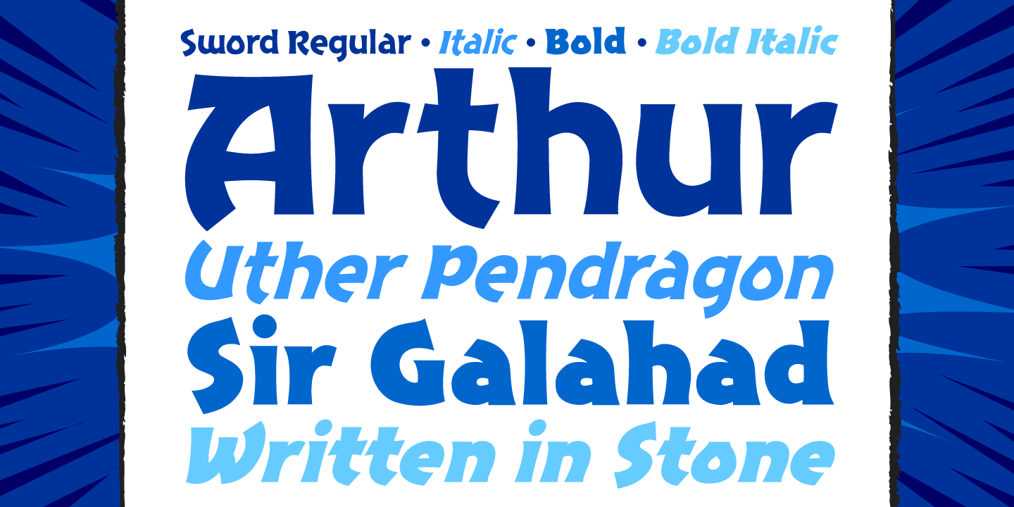 Excalibur Sword Font Poster #1
