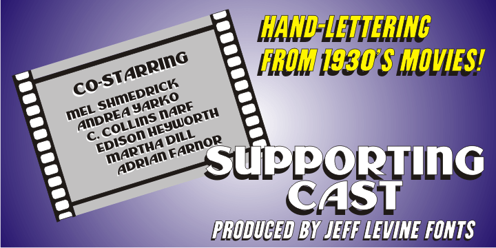 Supporting Cast Font Family by Jeff Levine Fonts | Font Bros