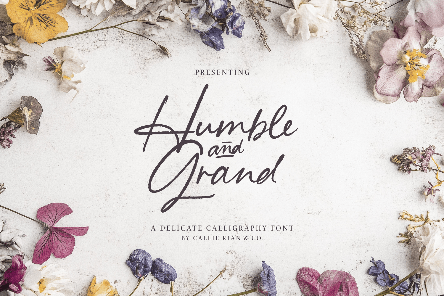 Humble & Grand Handwritten Script Poster