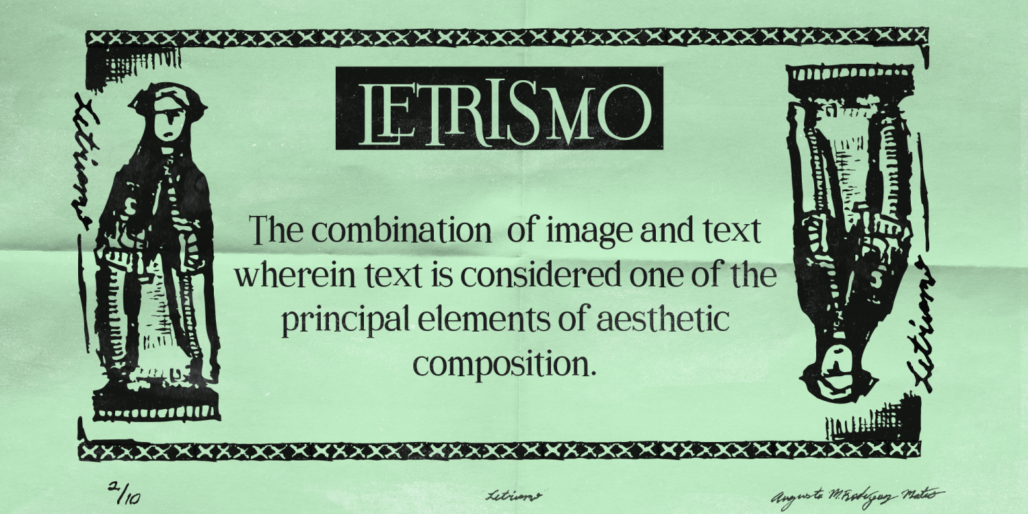 Letrismo Font Poster #1