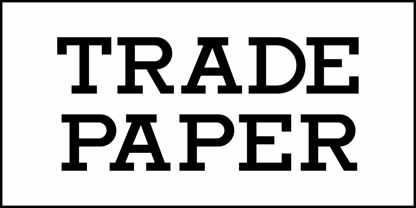 Trade Paper Font Poster #1