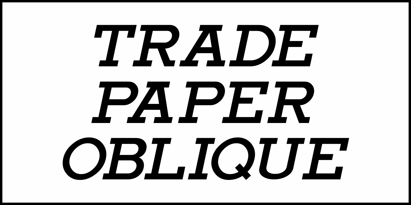 Trade Paper Font Poster #1