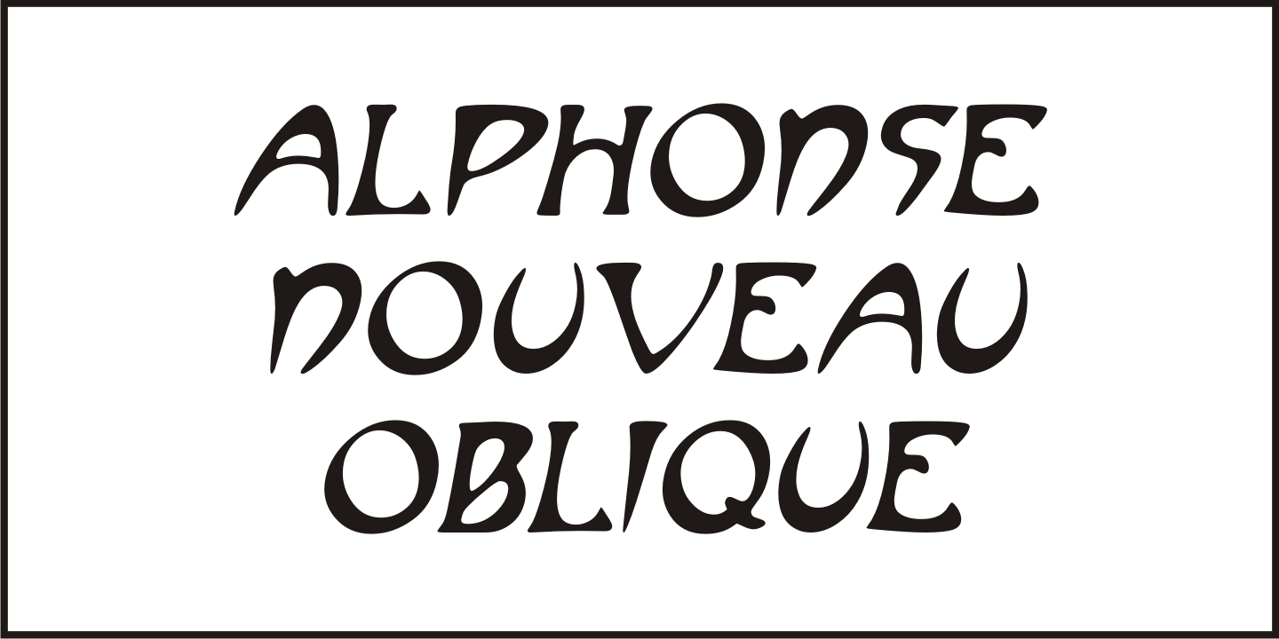 Alphonse Nouveau Font Poster #1