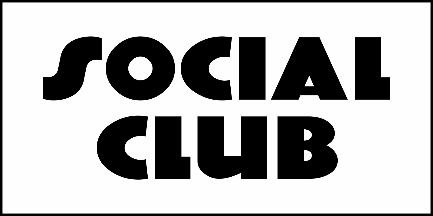 Social Club Font Poster #2