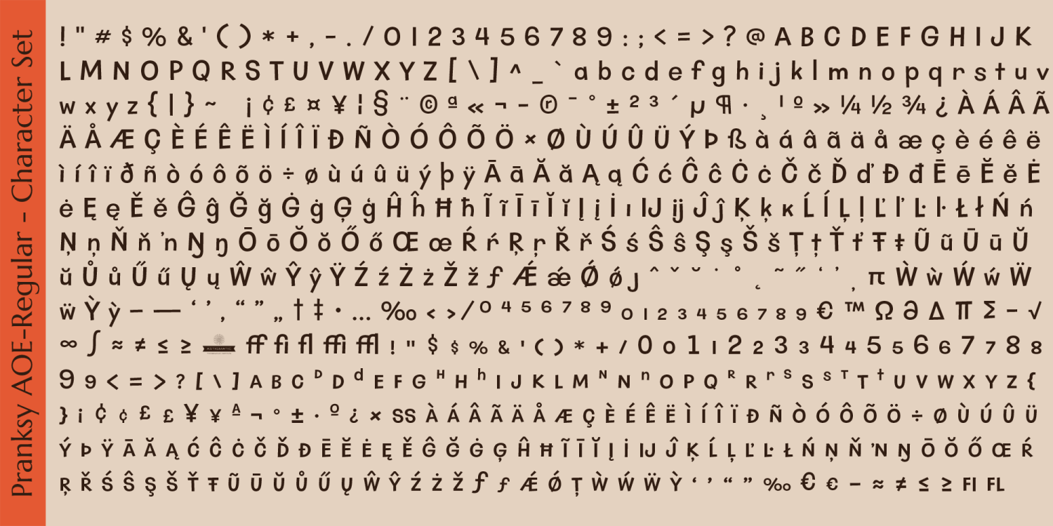 Pranksy AOE Font Poster #1