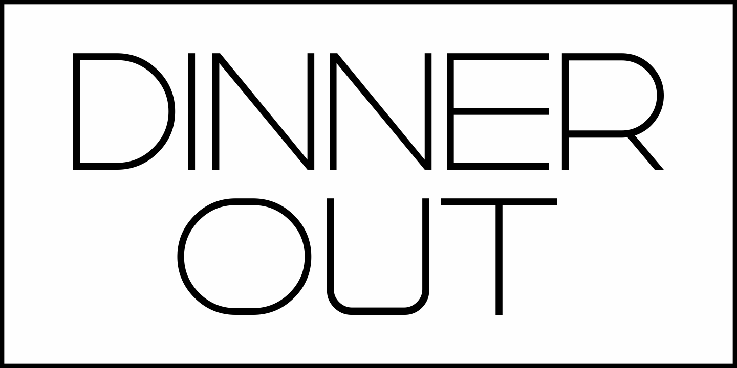 Dinner Out Font Poster #1