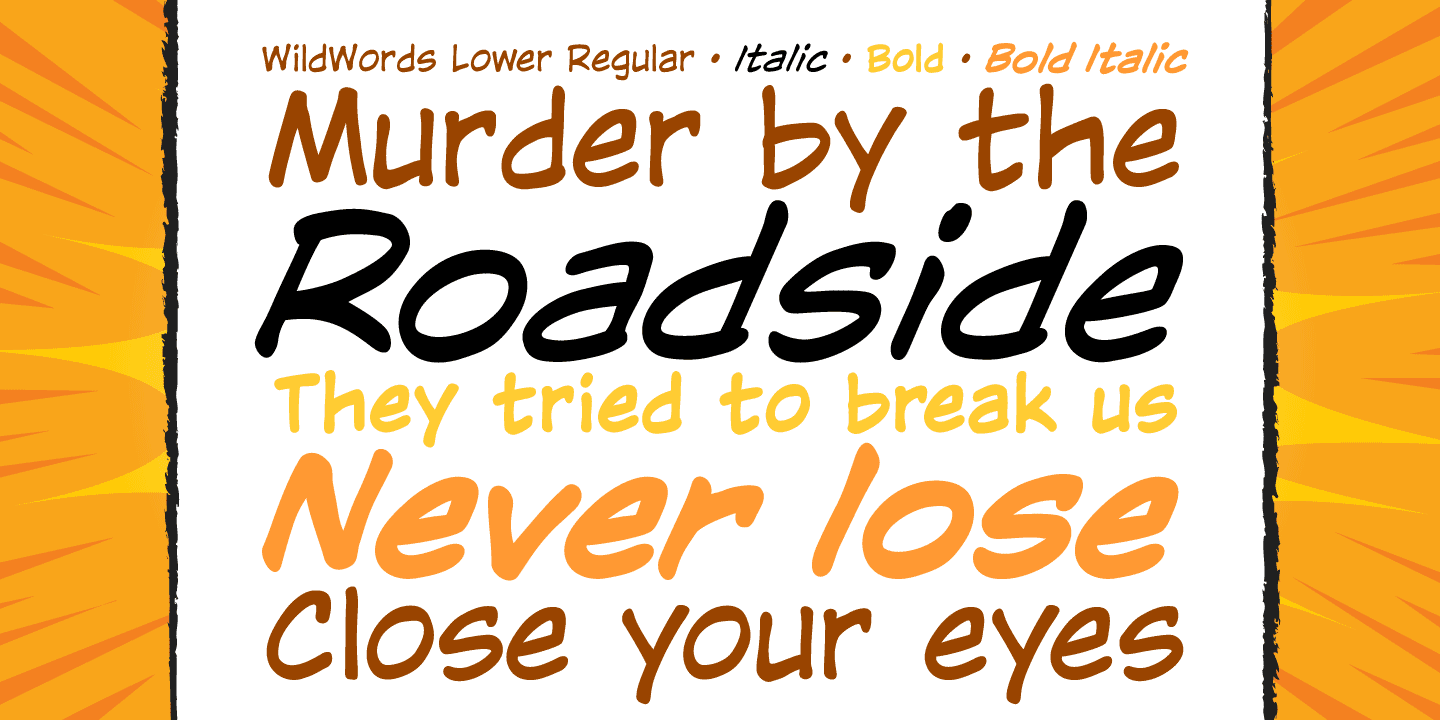 Wild Words Lower Font Poster #1