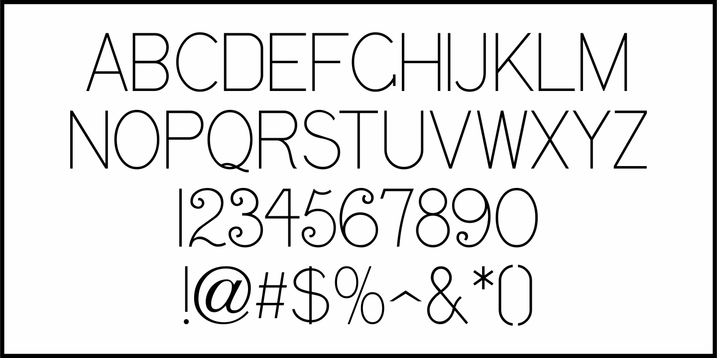 Sign Art Monoline Font Poster #3