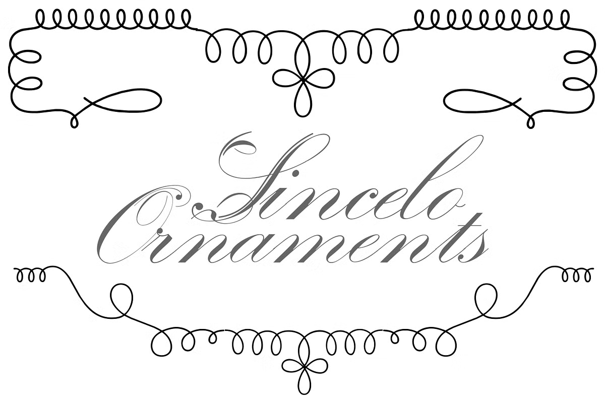 Sincelo Ornaments Font Family Poster