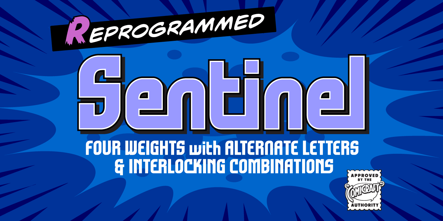 Sentinel Font Family by Comicraft Fonts | Font Bros