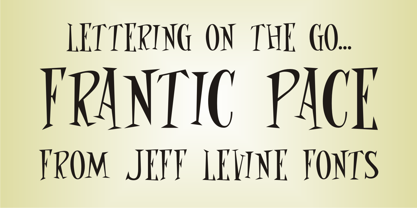 Frantic Pace Font Family Poster