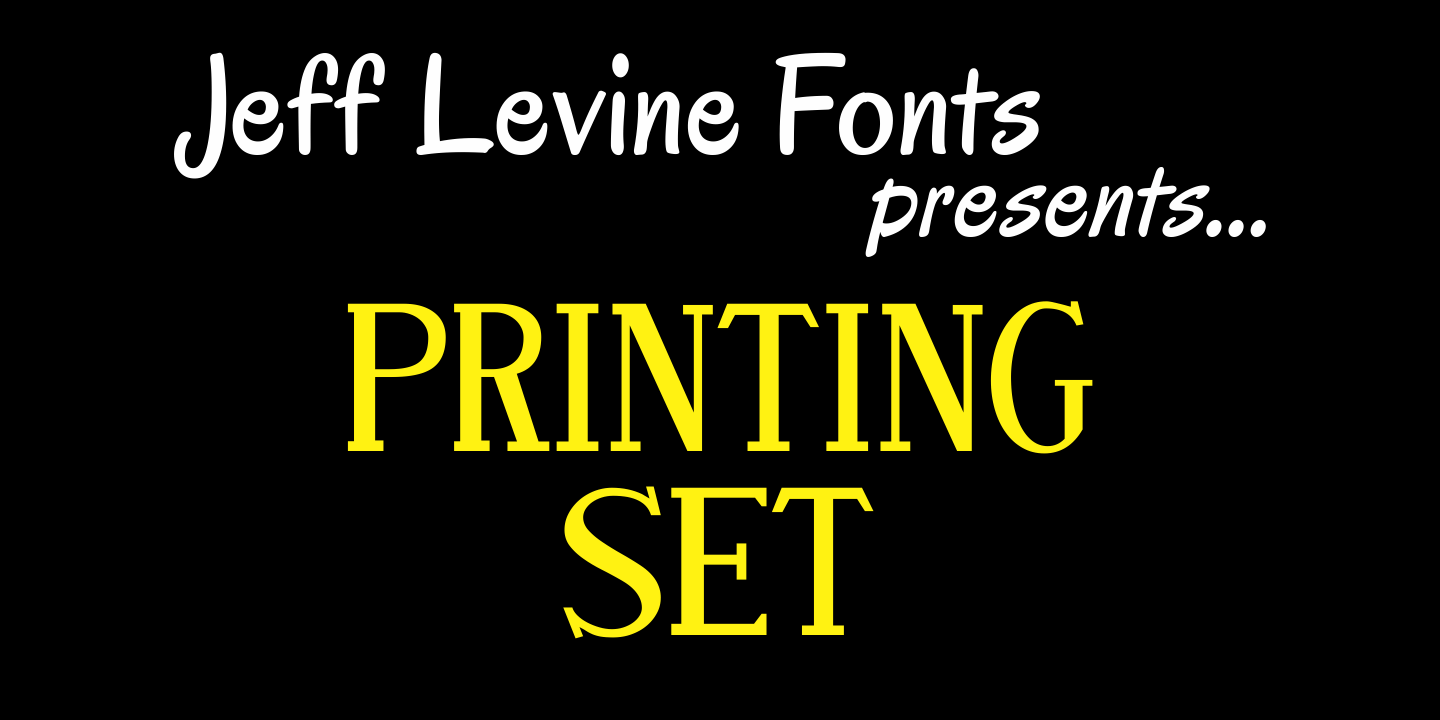 Printing Set Font Poster #1