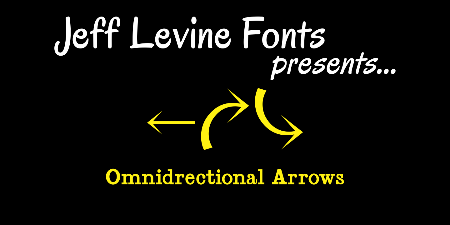 Omnidirectional Arrows Font Poster #1