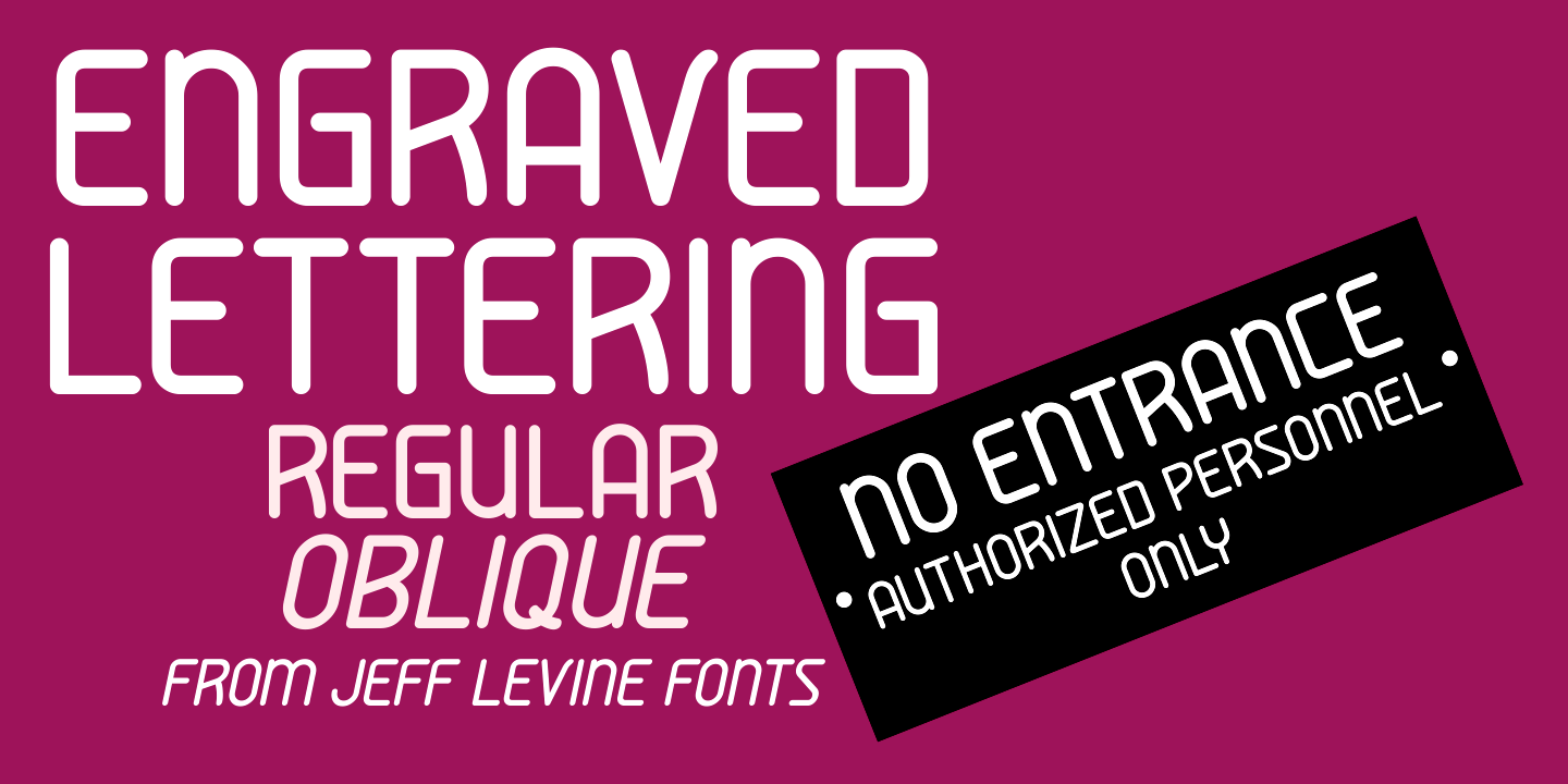 Engraved Lettering Font Poster