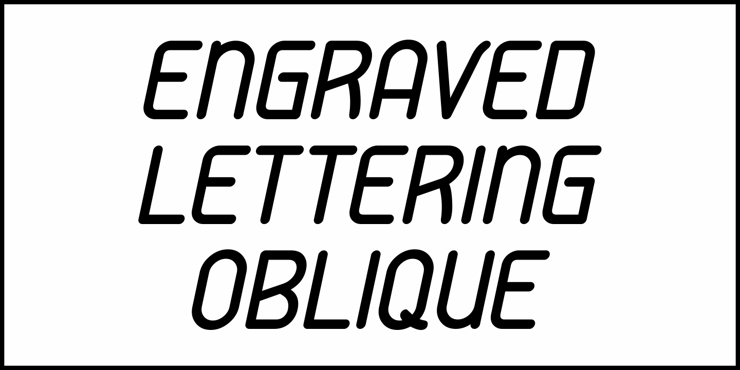Engraved Lettering Font Poster #4