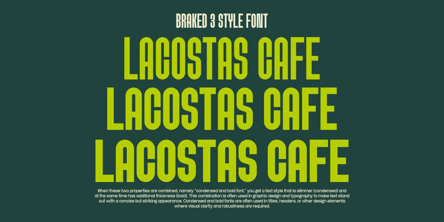 Braked Font Poster #1