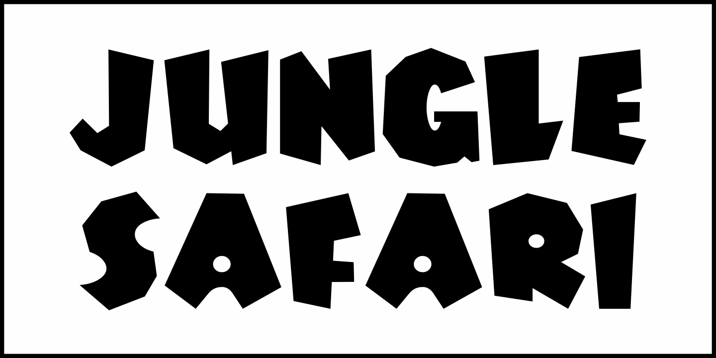 Jungle Safari Font Poster #1