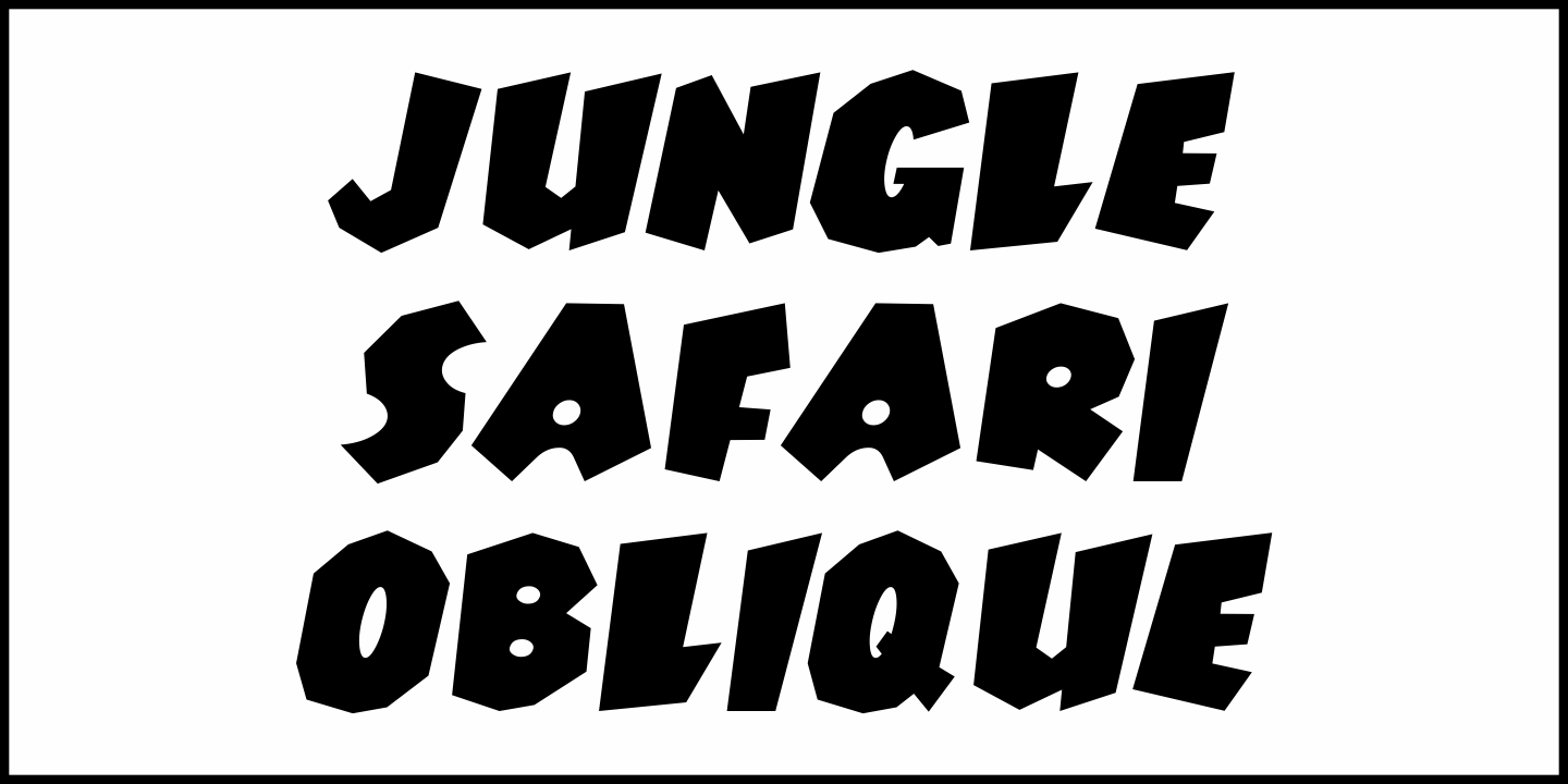 Jungle Safari Font Poster #1