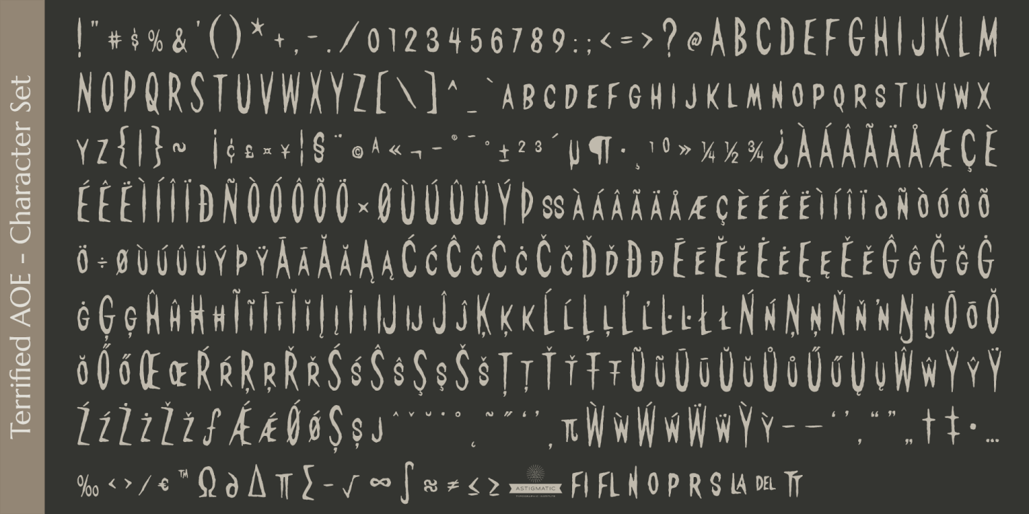 Terrified AOE Font Poster #1