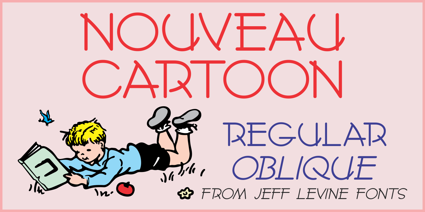 Nouveau Cartoon Font Family Poster