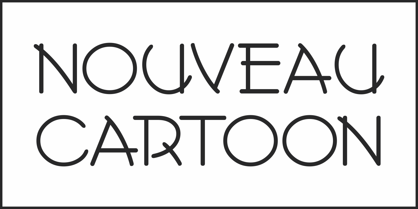 Nouveau Cartoon Font Poster #1
