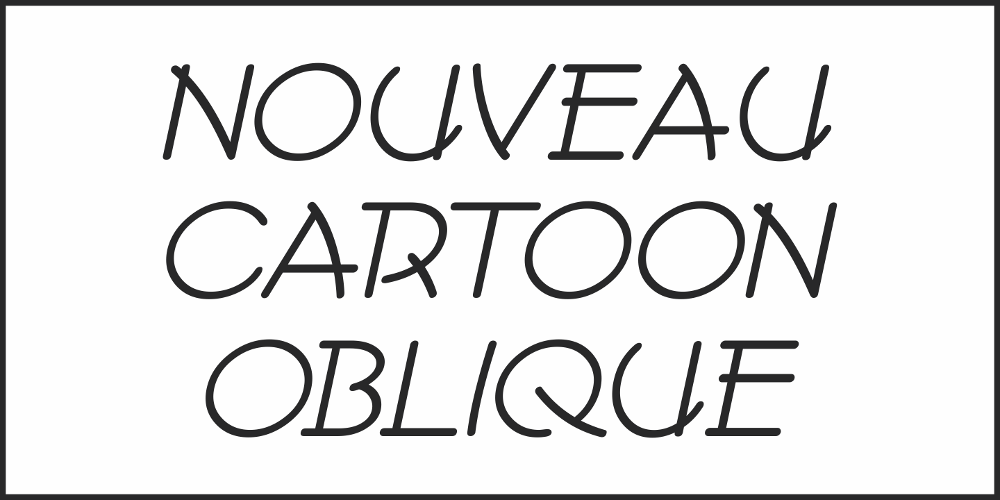 Nouveau Cartoon Font Poster #4