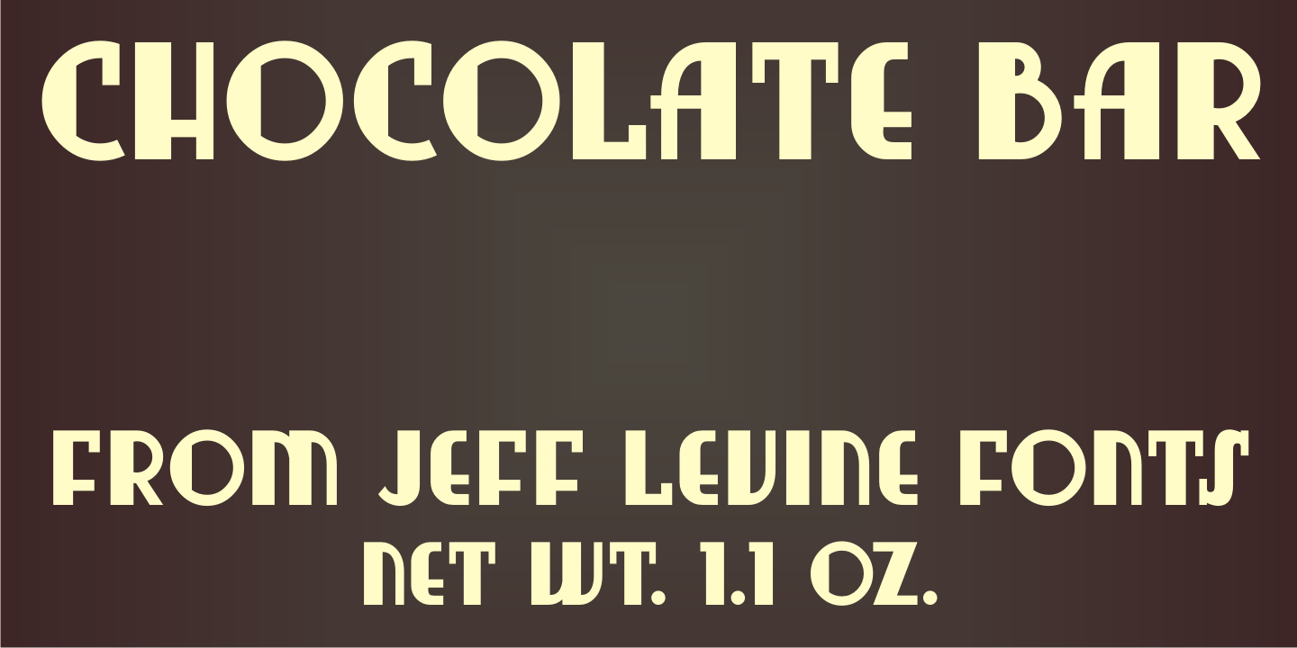 Chocolate Bar Font Poster #1