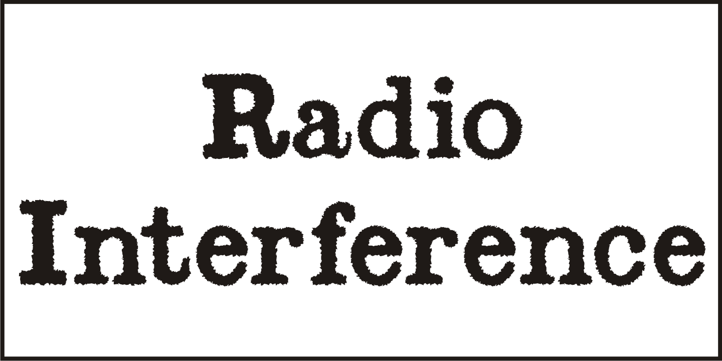Radio Interference Font Poster #2