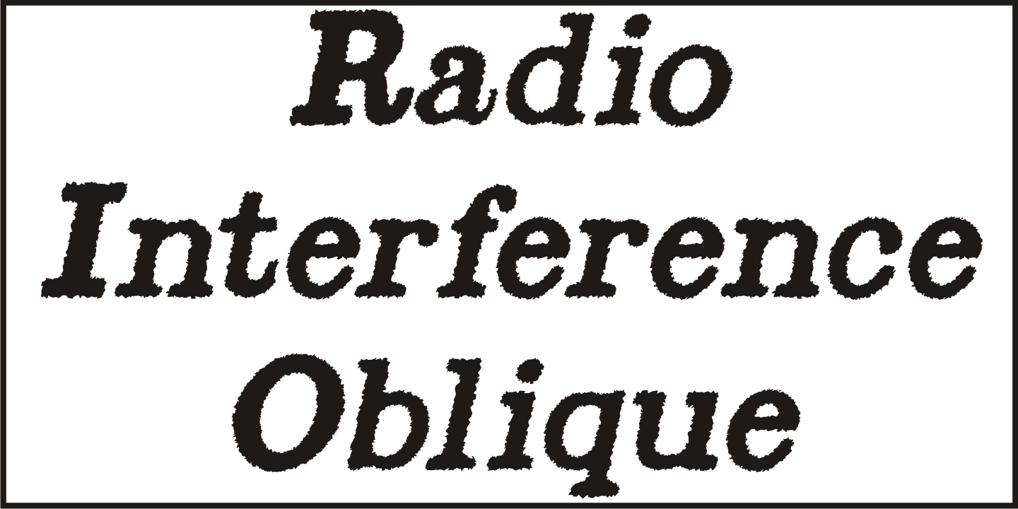 Radio Interference Font Poster #4