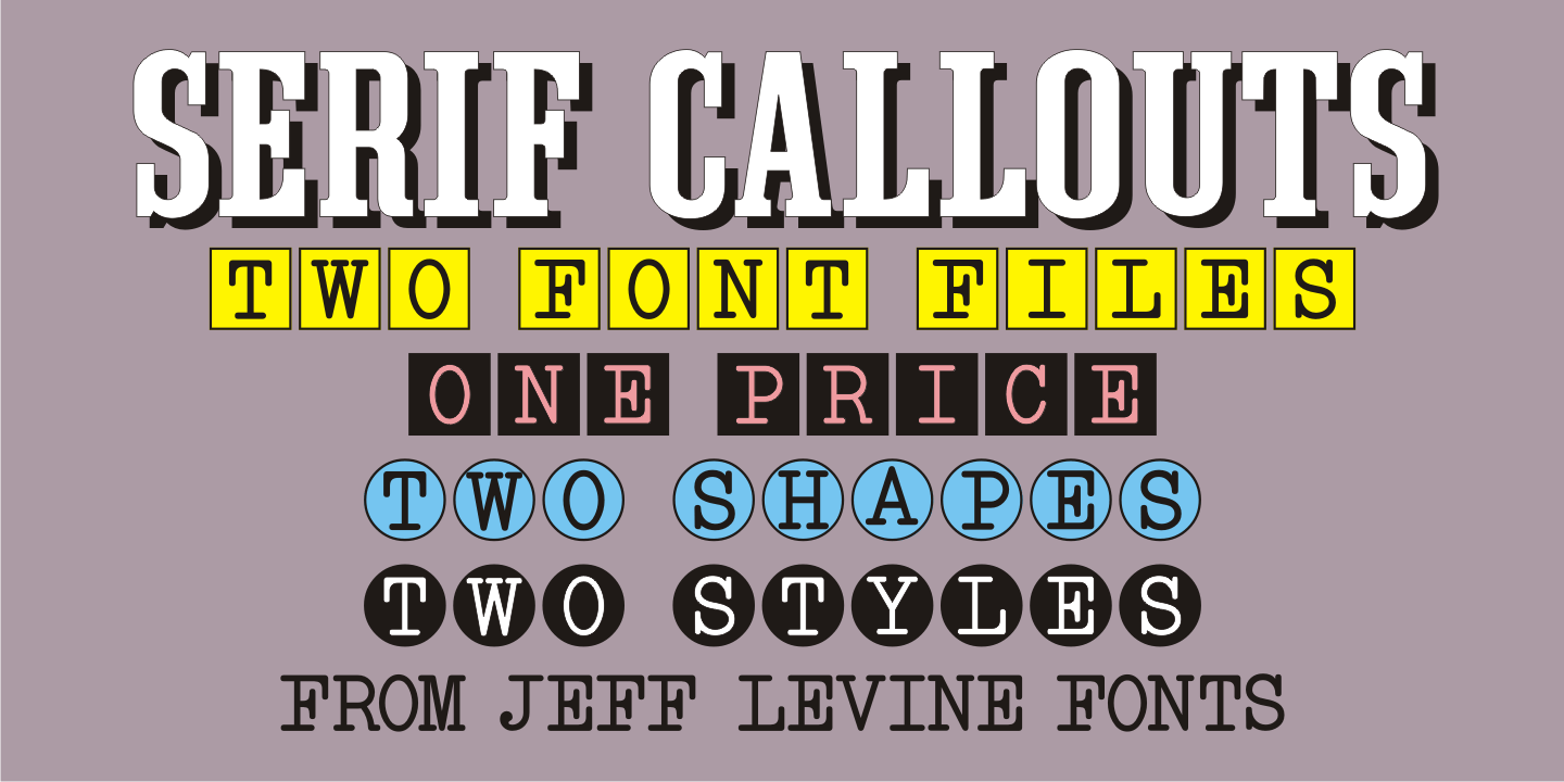 Serif Callouts Font Family Poster