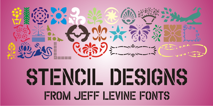 Stencil Designs Font Poster #1