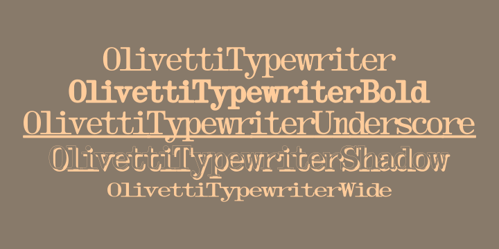 Olivetti Typewriter Font Poster #1