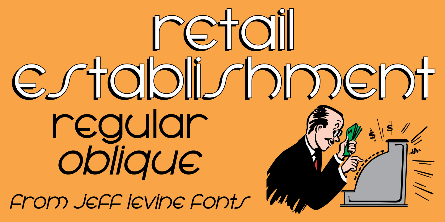 Retail Establishment Font Family Poster