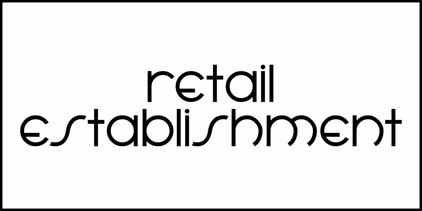 Retail Establishment Font Poster #1