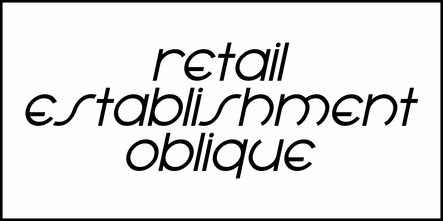 Retail Establishment Font Poster #1