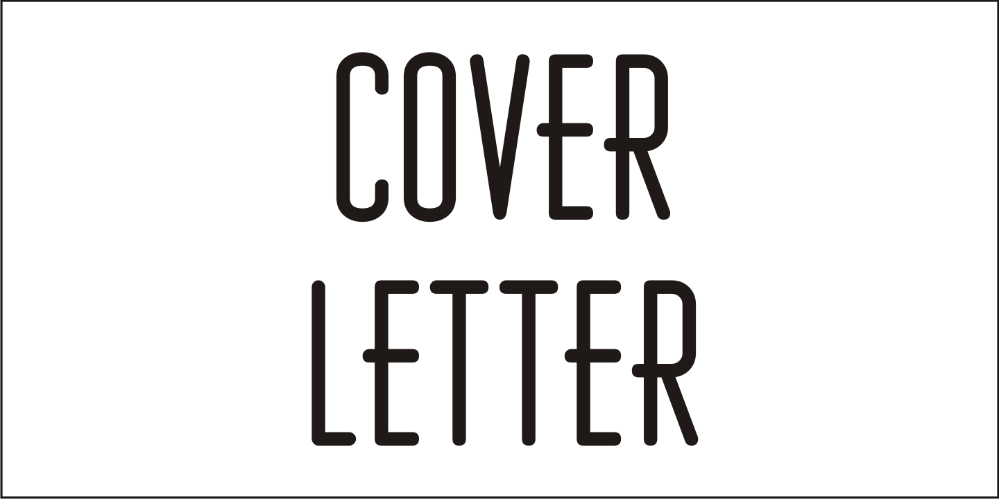 Cover Letter Font Poster #1